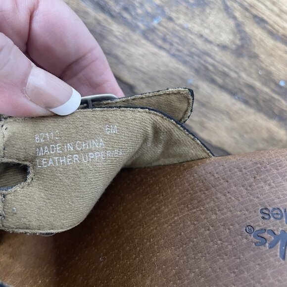 Clarks Black Bendables‎ Slip On Sandals 6M Open Back Leather Upper - Picture 3 of 11